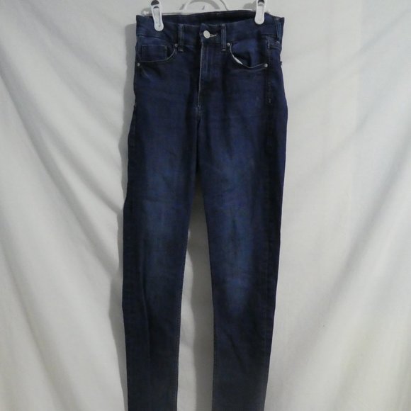 & DENIM By H&M Skinny Regular Waist Blue Distressed Denim, size 27 BNWOT - Picture 1 of 15